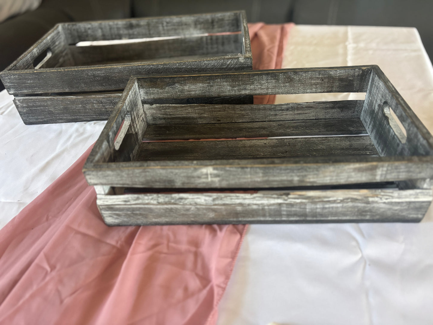 Decorative Wooden Baskets set of 2