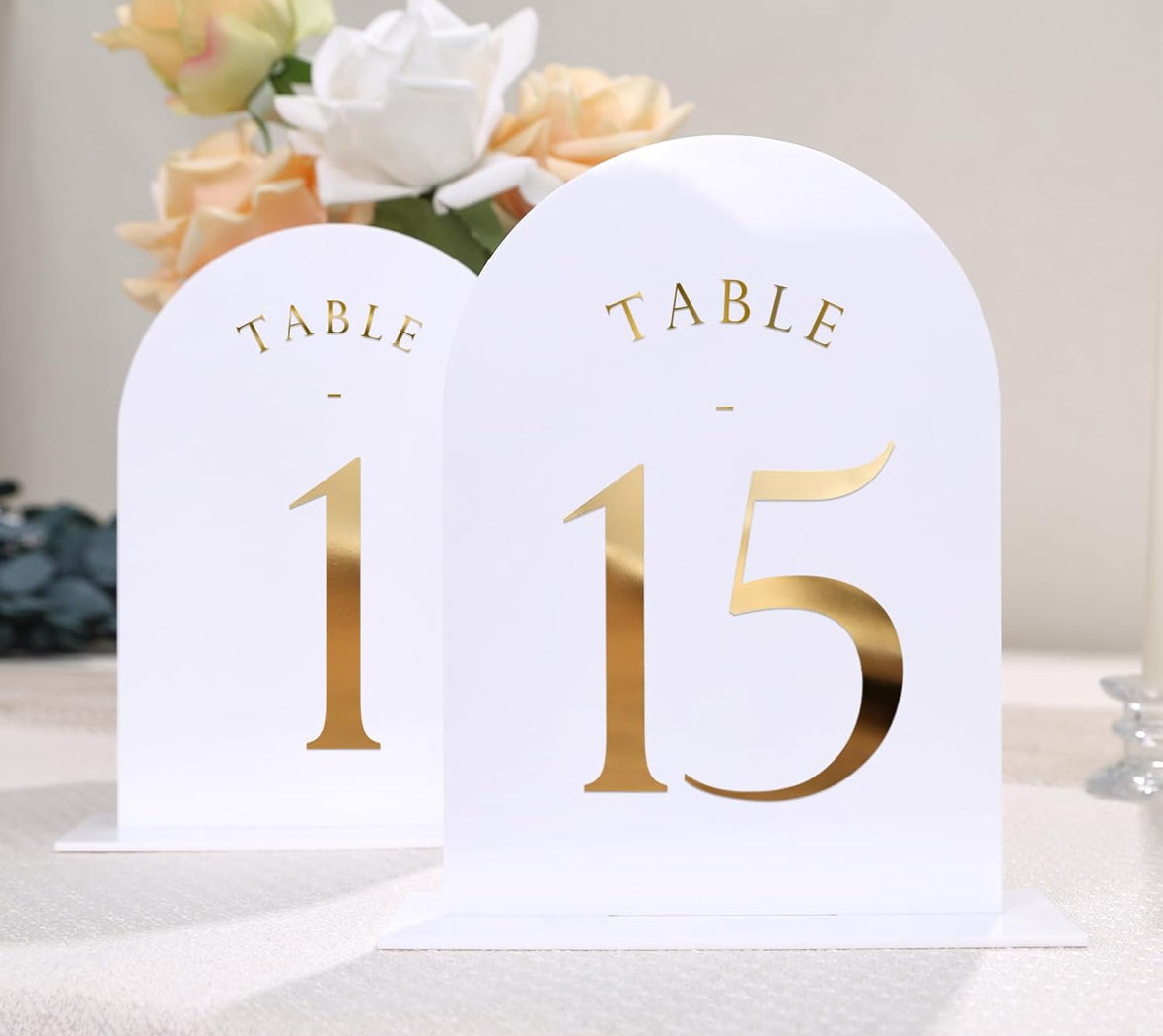 Arch Wedding Table Numbers with Stands