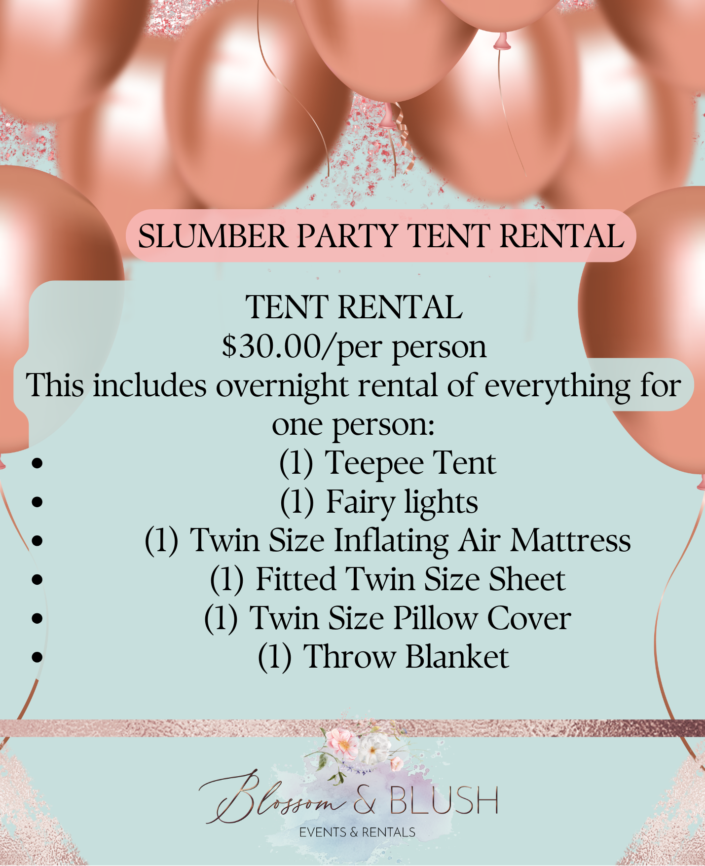 Slumber Party Teepee Tent