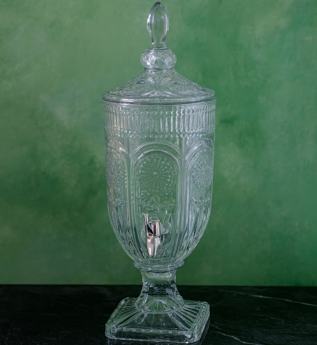 Vintage Glass Crystal Beverage Dispenser