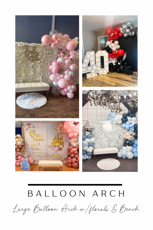 Large Backdrop w/cover, balloons, flowers